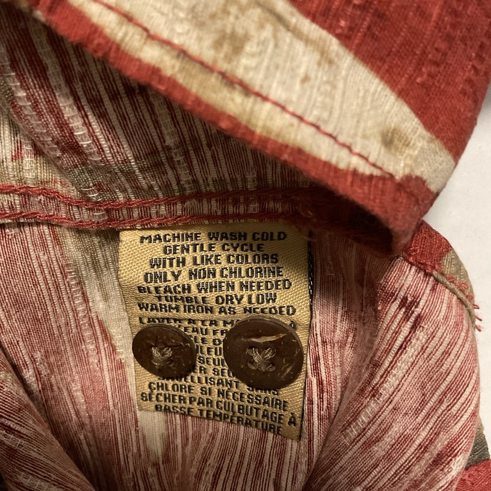 Havana Jack’s Cafe Men’s Red Floral Hawaiian Silk Shirt Red Resortwear - Picture 6 of 7